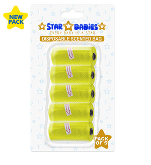 Star Babies - Scented Bag Blister - Pack of 5/75 Bags - Yellow