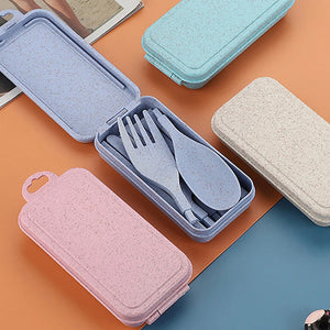 Star Babies Insulated Mini Lunch Bag with Foldable Fork- Spoon Set Blac & green