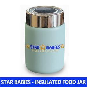 Star Babies Portable 230ml Double Wall Stainless Steel mini Vacuum Flask/ Cute Thermos Cup for Coffee Tea Water light green.
