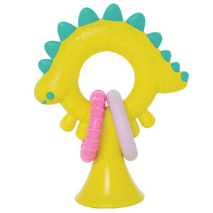 Manhattan Toys Stick-A-Saurus Silicone Teether & Rattle Assorted - 0m+