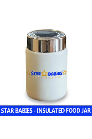 Star Babies Portable 230ml Double Wall Stainless Steel mini Vacuum Flask/ Cute Thermos Cup for Coffee Tea Water White.