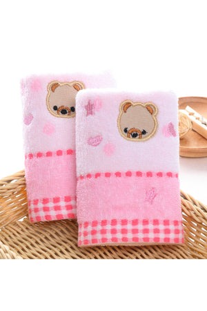 Star Babies Kids Face Towel 100% Cotton - Pink (Buy 1 Get 1 Free)