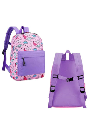 Star Babies - Kids School Bag - 10.24-Inch with Disposable Towel - 3pcs - Lavender Print