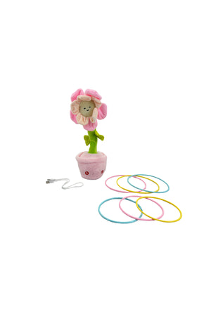 Galaxy Pinky Toy Musical Swing Flower for Kids, Ring Toss Interactive Flower Toy with Light and Music, Dancing Recording Flower Playset for Toddlers Boys and Girls