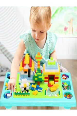 StarMarz 300-Piece Multi-Functional Toy Block Table – Multicolor