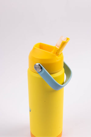 Cocobee-Insulated Stainless Steel Water Bottle, Leakproof, Soft Handle Grip, Odour Free, 500Ml, 3 Years+ – Yellow