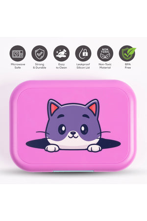 Cocobee Bento Lunch Box, 765Ml, Bpa-Free, Leakproof With Silicone Seal & Removable Tray – Pink