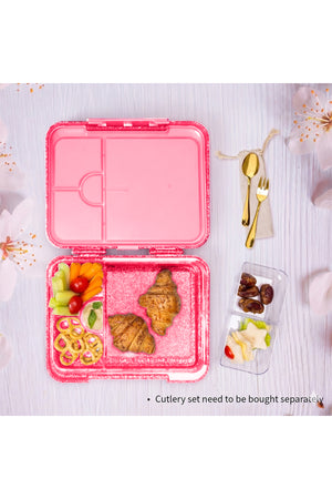 Cocobee Kitten Bento Lunch Box – 6 Compartments, Leakproof, Microwave Safe, Lightweight – 1L – Age 3+(Pink Color)