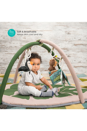 Moon Forest Theme Baby PlayMat with 7 Detachable Toys ( 0-18 Months) -Beige