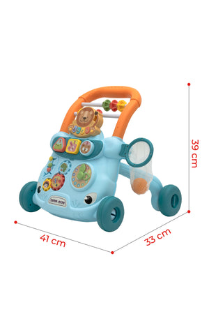 MOON Baby Push Activity Walker with Weight Increase Tank Design for Perfect Balance-Blue