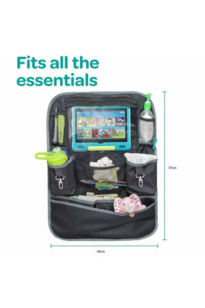 MOON Baby Back Seat Organizer –Waterproof Surface-Universal Fit-9 Multi-functional Pockets-Black Prismatic