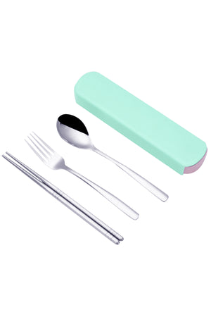 Star Babies - Spoon, Fork & Chopsticks Set - Green
