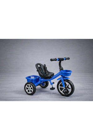 StarMarz Toddler 3-Wheel Tricycle Ride-On Toy with Safety Seat, Cup Holder & Rear Storage Basket - Blue