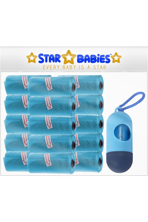 Star Babies Pack Of 15 Scented Bag Blue With Dispenser, Pack Of 1
