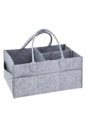 Star Babies - Diaper Caddy Organizer with Disposable Changing Mat 50pcs - Grey