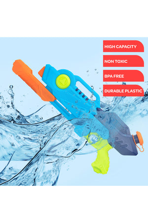MOON Water Guns with Capacity, Super Water Pistols with Long Shoot Range -for Kids Boys Girls Adults,Blue