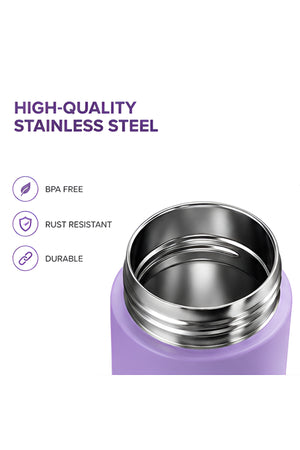 Cocobee Stainless Steel Vacuum Flask , 550Ml, Leakproof & Odour-Free, Food Grade Material (3 Years+)– Purple