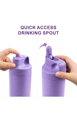 Cocobee Stainless Steel Vacuum Flask , 550Ml, Leakproof & Odour-Free, Food Grade Material (3 Years+)– Purple