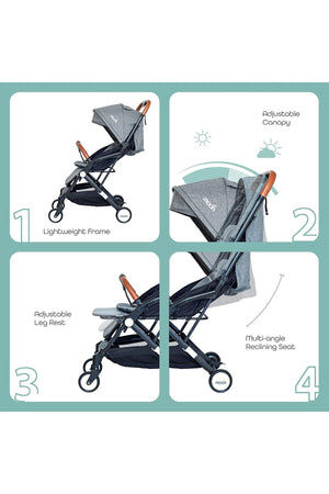 MOON Ritzi - Cabin Stroller -Grey
