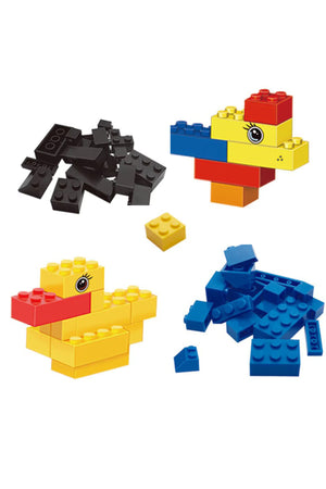 Kikibebe 300-Piece Building Block Table – Combines Building Blocks, Study Desk & Play Surface – Multicolor