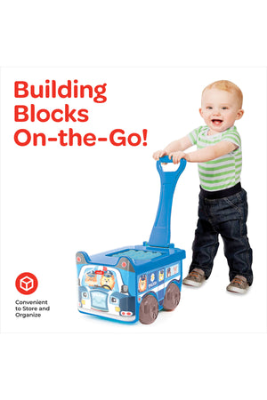 MOON Little Wagon Blocks Toys for Kids-30PCS (POLICE CAR)