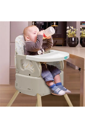 MOON HiteRite 4-in-1 Convertible -Baby Highchair-Booster-Dining Chair-Carry Box-Beige