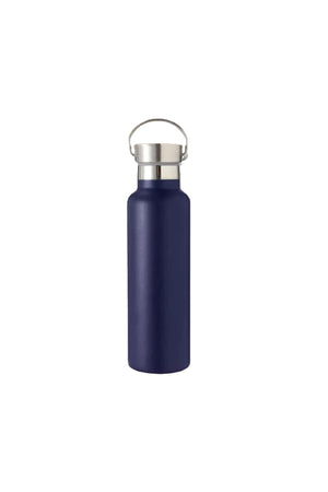 Star Babies Double Walled Stainless Steel Vacuum Insulated Sports Water Bottle with Portable Stainless Lid 600ml - Navy Blue