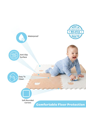MOON Bear Baby Puzzle Playmat | EVA Foam Floor Mat | Multicolour | 10 Months+