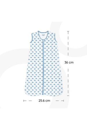 MOON Organic Sleepsack -Elephant and Blue S/M