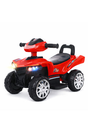 StarMarz Mini Quad Ride-On ATV – Foot-to-Floor Baby Ride-On Bike for Kids, Sturdy 4-Wheel Design, Steering Handle & Comfortable Seat – Indoor/Outdoor Toddler Push ATV (1–4 Years) – Red