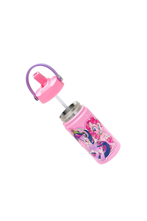 My Little Pony Stainless Steel Insulated Water Bottle 400ml with Straw Lid – Leakproof School Bottle for Girls, Teens & Kids, Reusable Metal Bottle for Gym, Travel & Outdoor Use