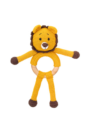 MOON Handcrafted Crochet Toy with Cuddle Ring -Tiger