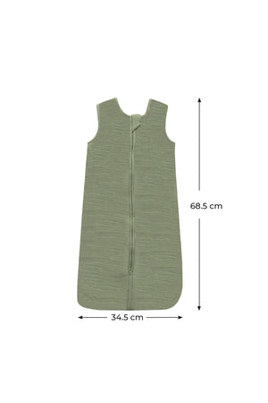 MOON Organic Crinkle Muslin Sleep sack 1 Tog (6-12 Months )-Green