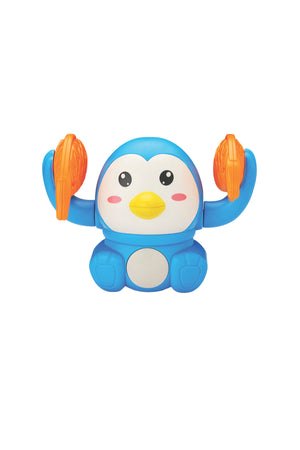Urban Tots Electric Tumbling Penguin Toy With Vibrant Colors, Lights & Sound- Blue