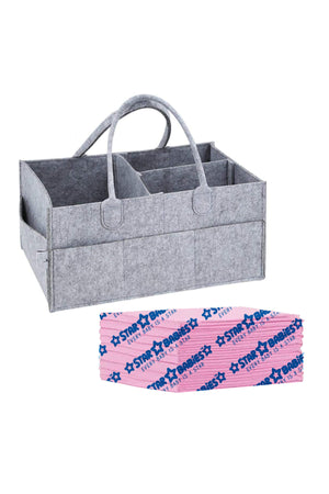 Star Babies - Caddy Diaper Bag Organizer & Changing Mat 8pcs - Grey