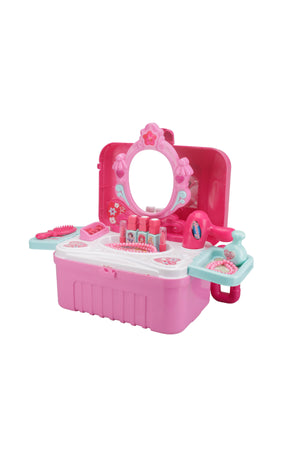 Urban Tots Big Trolley Beauty Set – Pretend & Play Makeup Toy Set With All Essential Accessories-Pink
