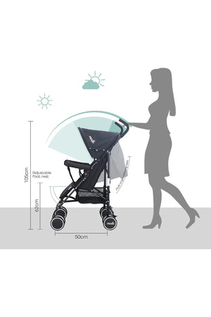 MOON Neo Plus Light Weight Travel Stroller,dark Grey