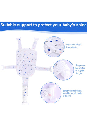 Star Babies - Baby Foldable Bathtub With Thermometer & Bath Seat Support Net, Set - Grey - Pack of 2