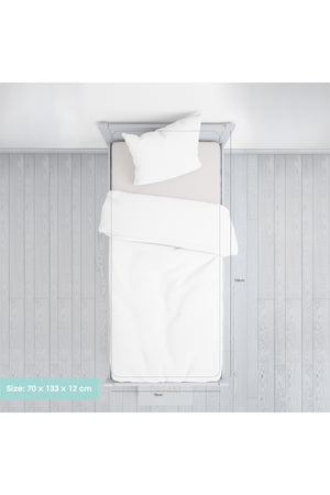 MOON Premium 100% Cotton Terry, Breathable Waterproof Mattress Protector sheet with Skirt fit - 133x70x12 cm