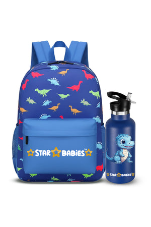 Star Babies Kids Backpack and Insulated Stainless Steel Water Bottle 2-Piece Set – Durable School Bag & Leak-Proof Bottle Bundle for Boys & Girls