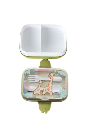 Star Babies - Kids Giraffe Print Lunch Box - Light Green