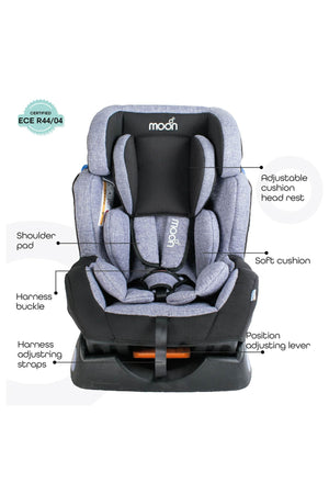 MOON Sumo Baby/Infant Car seat suitable from Birth to 6 Years-(Group(0,1,2) (0-25 Kg) Violet Black
