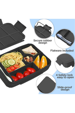 Star Babies Set of 4 – Football Theme 16" School Bag, 4-Compartment Lunch Box, Insulated Lunch Bag, 500ml Water Bottle