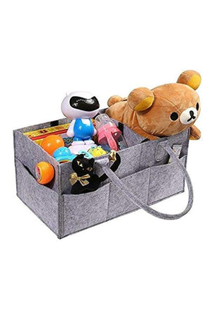 Star Babies - Diaper Caddy Organizer With Disposable Breast Pads - Grey/White - 31 Pcs
