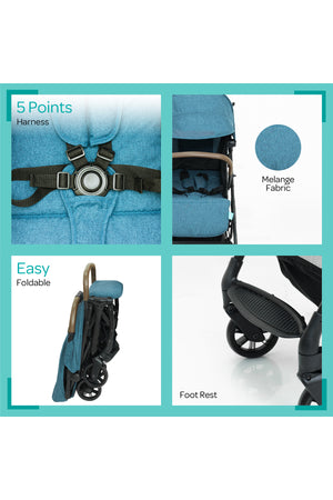MOON Ritzi-lite Baby Cabin Stroller -Blue