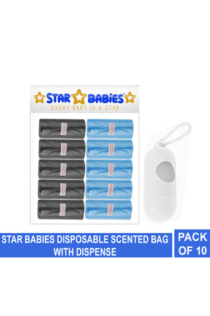 Star Babies - Combo Pack Of 2- Scented Bag Pack Of 10 (150 Bags)- Blue And Black