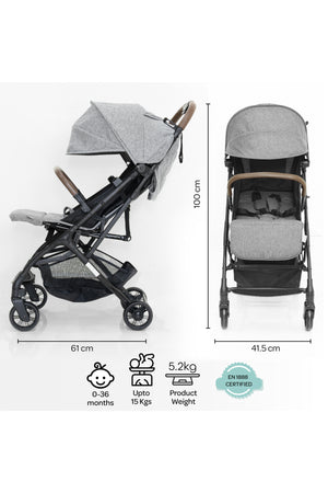 MOON Ritzi-Lite Baby Cabin Stroller -Grey