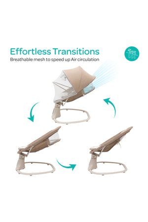 MOON Koze Baby Swing, Holds upto 9kg. Gentle Swaying Motion-Beige