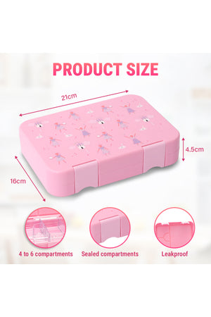 Bamboo Bark childrens kids tritan lunch box, bento, snack box with compartments for school nursery toddler lunchbox