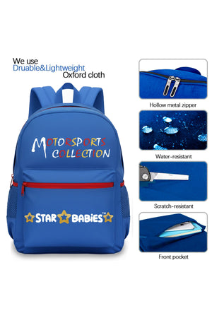 Star Babies - Motor Sports Collection School Bag - Blue